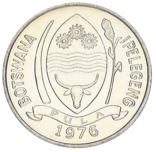 фото Ботсвана 10 тхебе 1976 UNC Антилопа