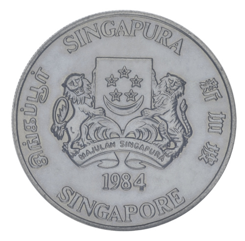 фото Сингапур 10 долларов 1984 UNC Восточный календарь - Год крысы (мыши)