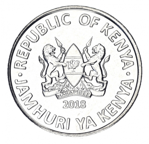 фото Кения 1 шиллинг 2018 UNC Жираф