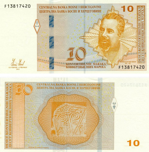 фото Босния и Герцеговина 10 марок 2012 UNC (P80)