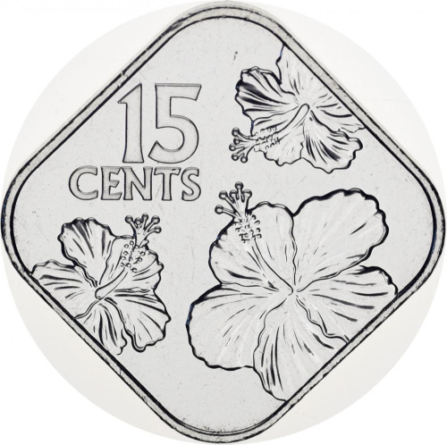 фото Багамы 15 центов 2018 UNC Цветы