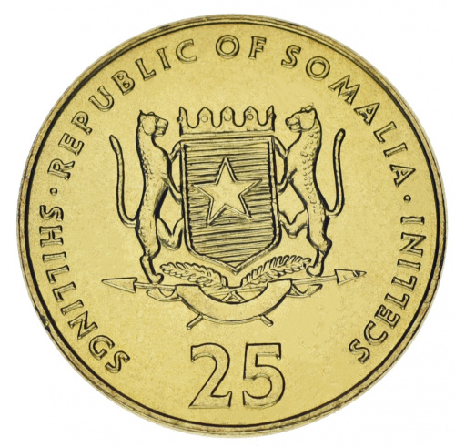фото Сомали 25 шиллингов 2001 UNC Футбол (KM#103)