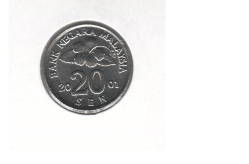 фото Малайзия 20 сен 2001 UNC (KM#52)