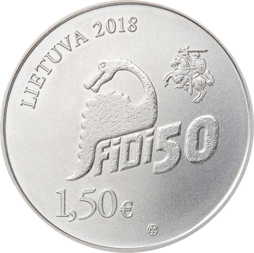 фото Литва 1,5 евро 2018 «Университет Вильнюса» UNC