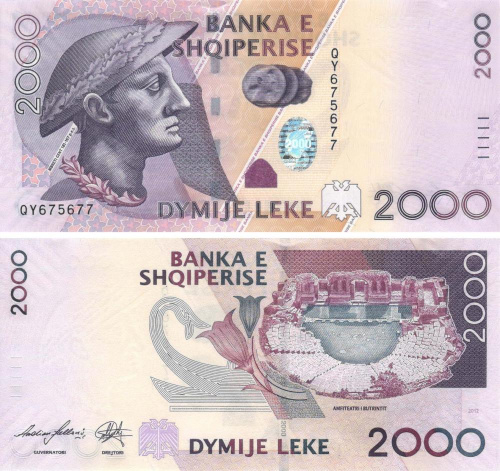 фото Албания 2000 леков 2012 UNC (P74b)