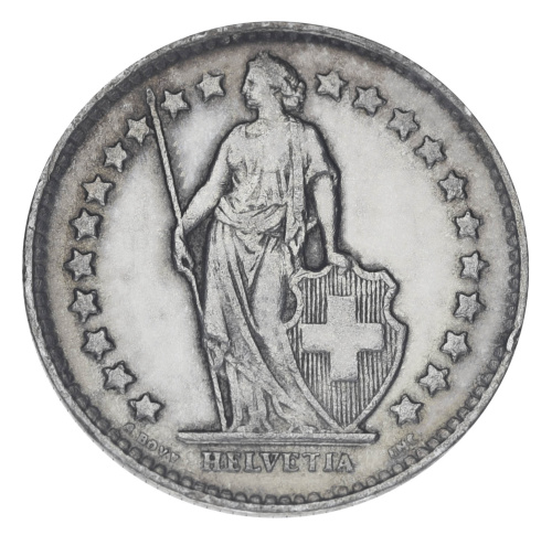 фото Швейцария 1/2 франка 1946 Серебро F-VF (Ag 835, 2,5 грамма)