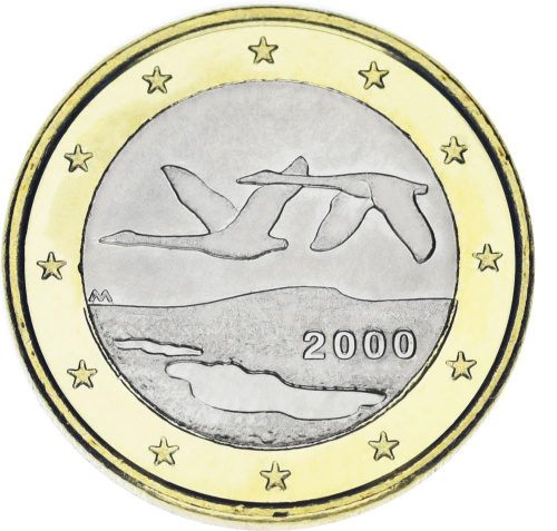 фото Финляндия 1 евро 2001 Биметалл AU-UNC