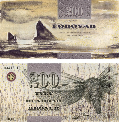 фото Фарерские острова 200 крон 2003 UNC (P26)