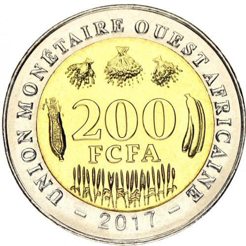 фото Западная Африка 200 франков 2017 Биметалл UNC