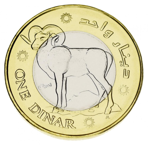 фото Палестина 1 динар 2010 UNC