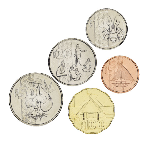 фото Вануату набор из 5 монет 2015 UNC 5, 10, 20, 50, 100 вату