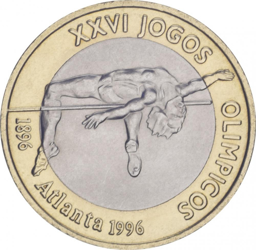 фото Португалия 200 эскудо 1996 «Олимпиада в Атланте» AU-UNC (KM#687)