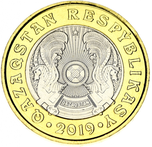 фото Казахстан 100 тенге 2019 Биметалл UNC