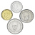 фото Турция набор из 4 монет 2001-2004 UNC 25000, 50000, 10000, 250000 лир