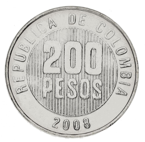 фото Колумбия 200 песо 2008 AU-UNC