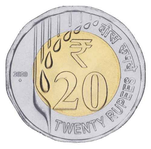фото Индия 20 рупий 2020 Биметалл UNC