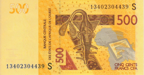 фото Западная Африка 500 франков 2012 S UNC (P919S)