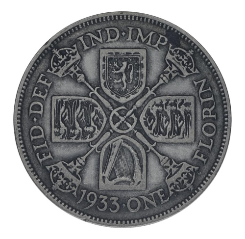 фото Великобритания 1 флорин 1933 Серебро F-VF