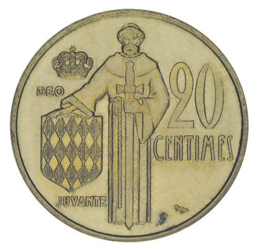 фото Монако 20 сентимов 1962 F-VF
