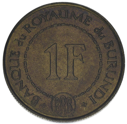 фото Бурунди 1 франк 1965 F-VF