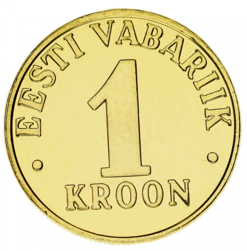 фото Эстония набор из 5 монет 1991-2003 UNC 10, 20, 50 сенти, 1, 5 крон