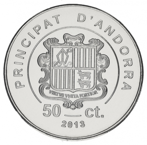 фото Андорра 50 сентим 2013 UNC