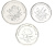 фото Китай набор из 3 монет 2019 UNC 1, 5 цзяо, 1 юань
