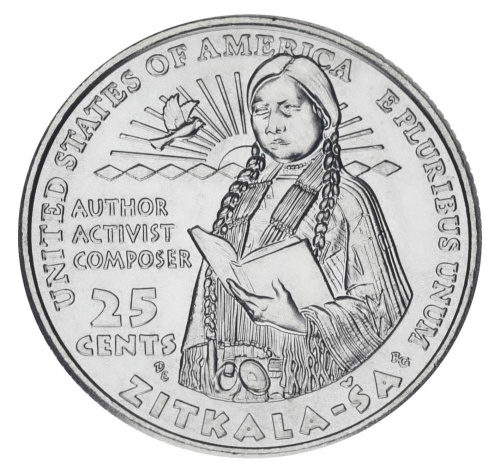 фото США 25 центов (квотер) 2024 UNC P Женщины Америки - Писательница Зиткала Ша