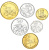 фото Свазиленд набор из 6 монет 2015 UNC 10, 20, 50 центов, 1, 2, 5 эмалангени