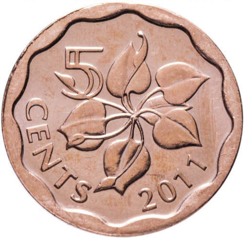 фото Свазиленд 5 центов 2011 VF (KM#56)