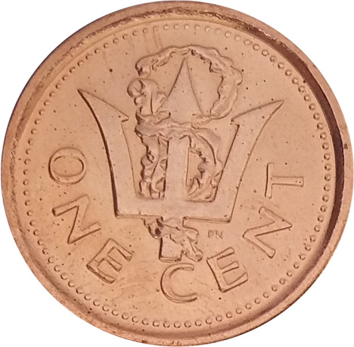 фото Барбадос 1 цент 2012 UNC (KM#10b)