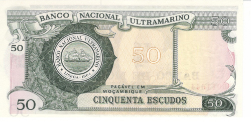 фото Мозамбик 50 эскудо 1970 UNC (P111)