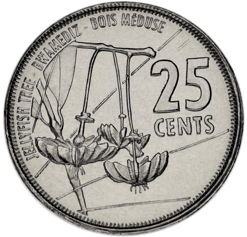 фото Сейшельские острова 25 центов 2016 UNC