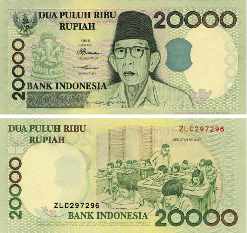 фото Индонезия 20000 рупий 2002 UNC (P138e)