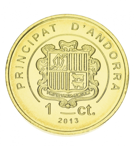 фото Андорра 1 сентим 2013 UNC