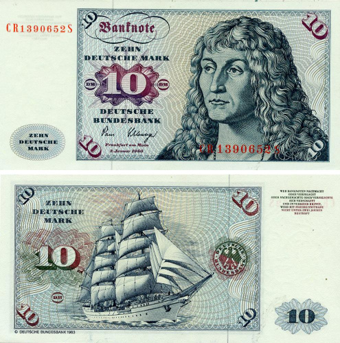 фото Германия 10 марок 1980 UNC ФРГ (P31c)
