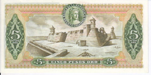 фото Колумбия 5 песо оро 1978 UNC (P406f)