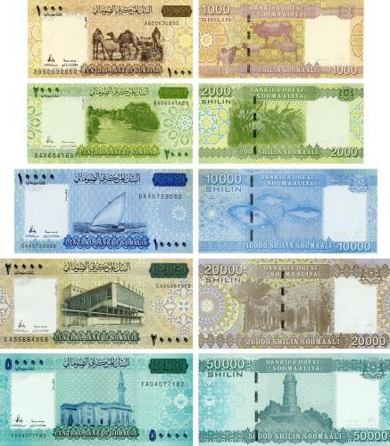 фото Сомали набор из 5 банкнот 2010 (2023-2024) AU-UNC 1000 - 50000 шиллингов