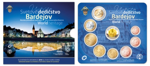 фото Словакия набор из 8 монет евро 2014 UNC 1, 2, 5, 10, 20, 50 евроцентов, 1, 2 евро