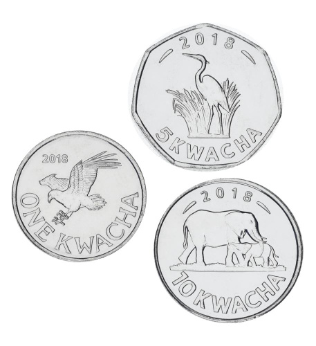 фото Малави набор из 3 монет 2018 UNC 1, 5, 10 квача